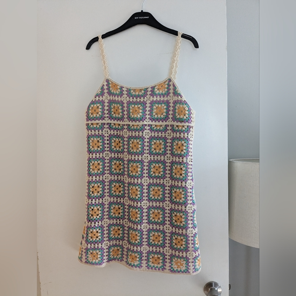 Zara crochet mini dress medium